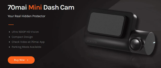 دوربین خودرو شیائومی (D05) 70mai Mini Dash Cam